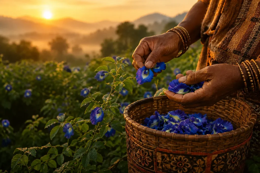 Fresh botanicals naturally grown on FORESTEA farms in Central India