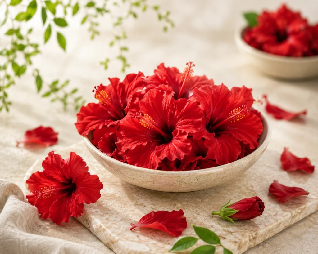 FORESTEA Hibiscus Flower Infusion made from handpicked hibiscus petals
